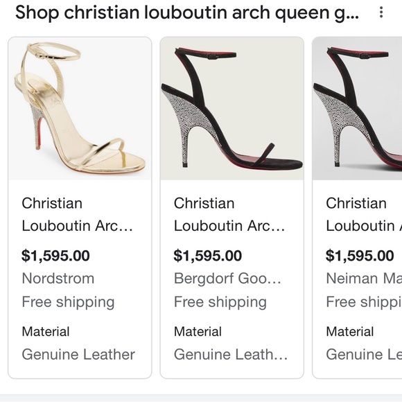 Christian Louboutin Gold Arch Queen Crystal Embellished Sandal Heels - Picture 12 of 13